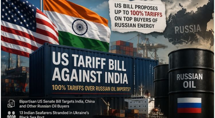 U.S. Lawmakers Advance 100% Tariff Bill Targeting India and China as Black Sea Risks Raise Fresh Concerns